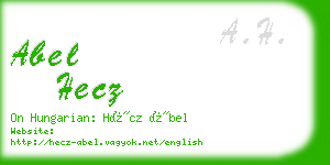 abel hecz business card